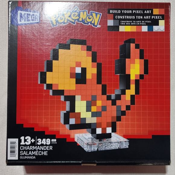 MEGA Pokémon pixel Charmander-349 Pieces New - Picture 1 of 6